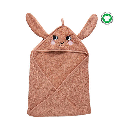 Bunny Hooded Towel -Rose- ROOMMATE.DK