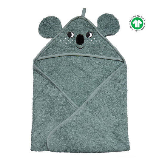 Koala hooded towel -blue - ROOMMATE.DK